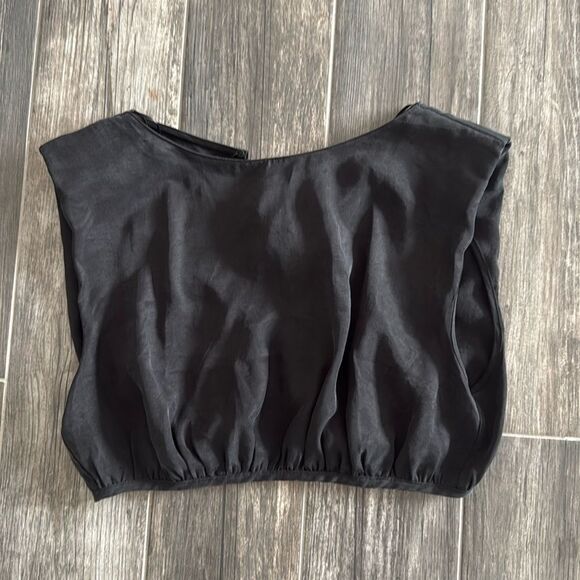 Zara Padded Shoulder Cropped Tank – Size Small - Picture 4 of 5